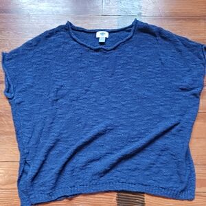 Old Navy Navy Blue Sweater Poncho Size Large